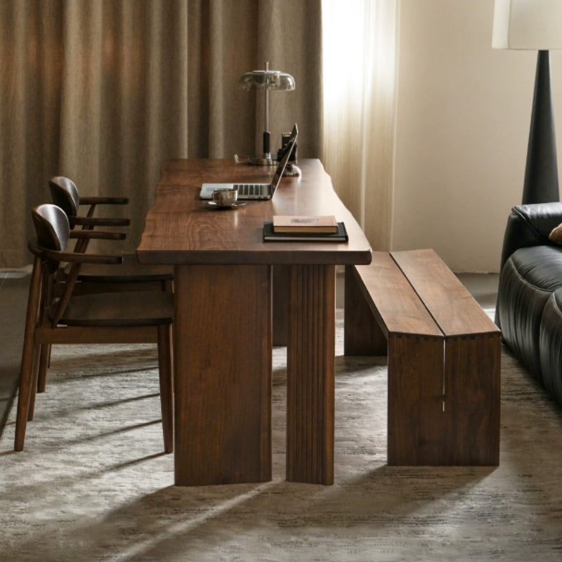 Aisha 180cm/200cm/220cm/240cm South American Walnut Wood Dining Table/Office Table Walnut Color