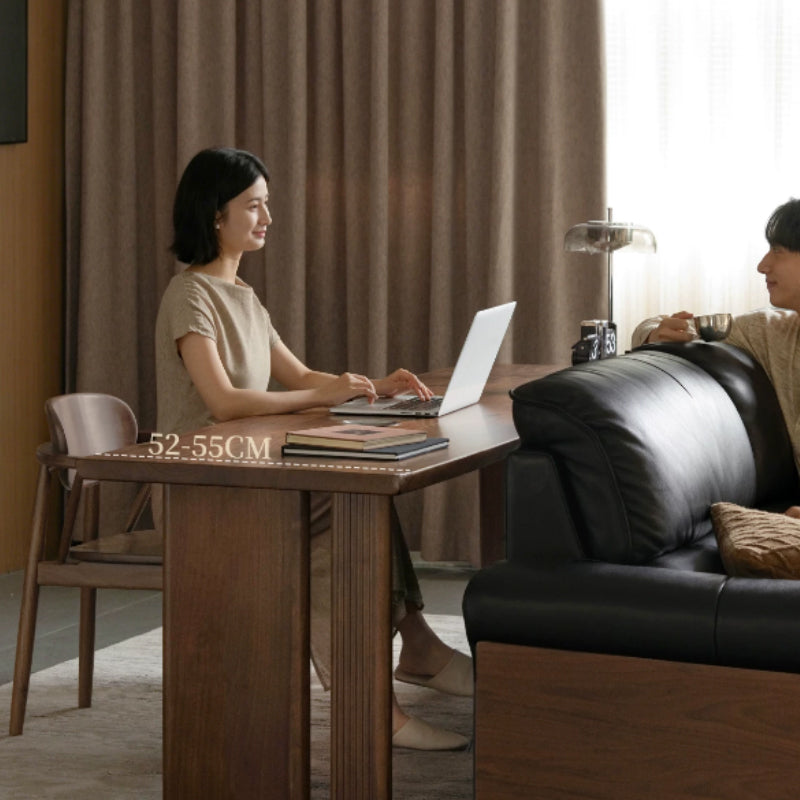 Aisha 180cm/200cm/220cm/240cm South American Walnut Wood Dining Table/Office Table Walnut Color