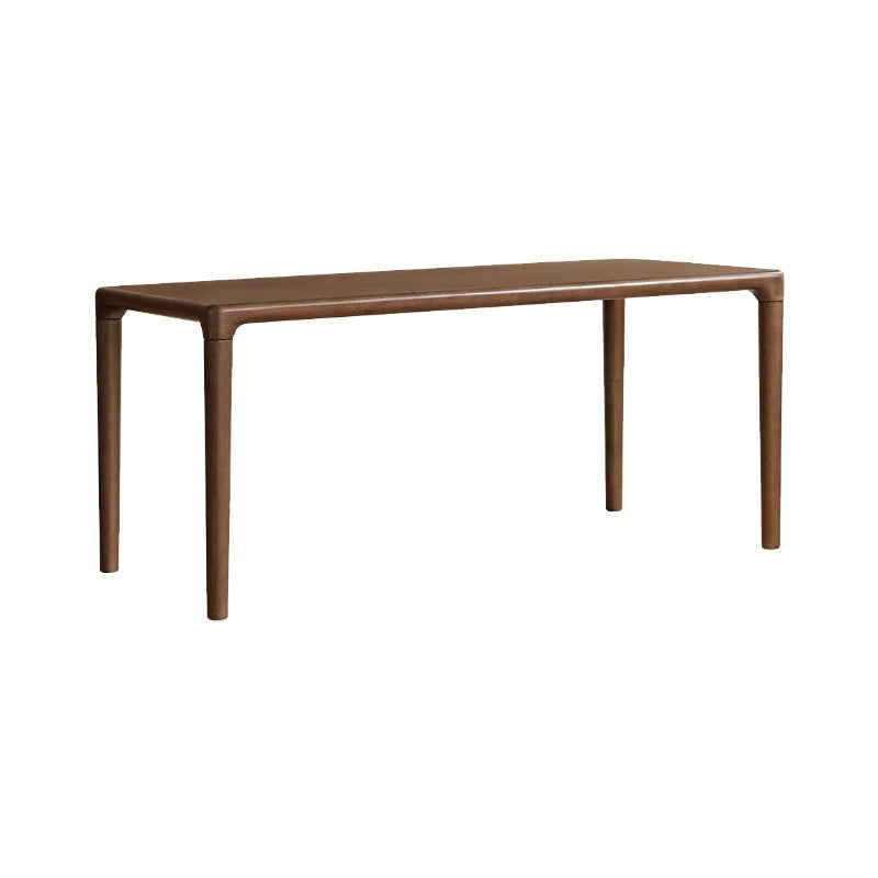 Adan rubberwood dining table set in walnut colour – 140cm Table, view 18
