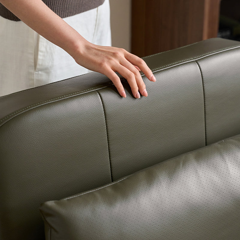 Addie green cloud leather single sofa bed – view 6