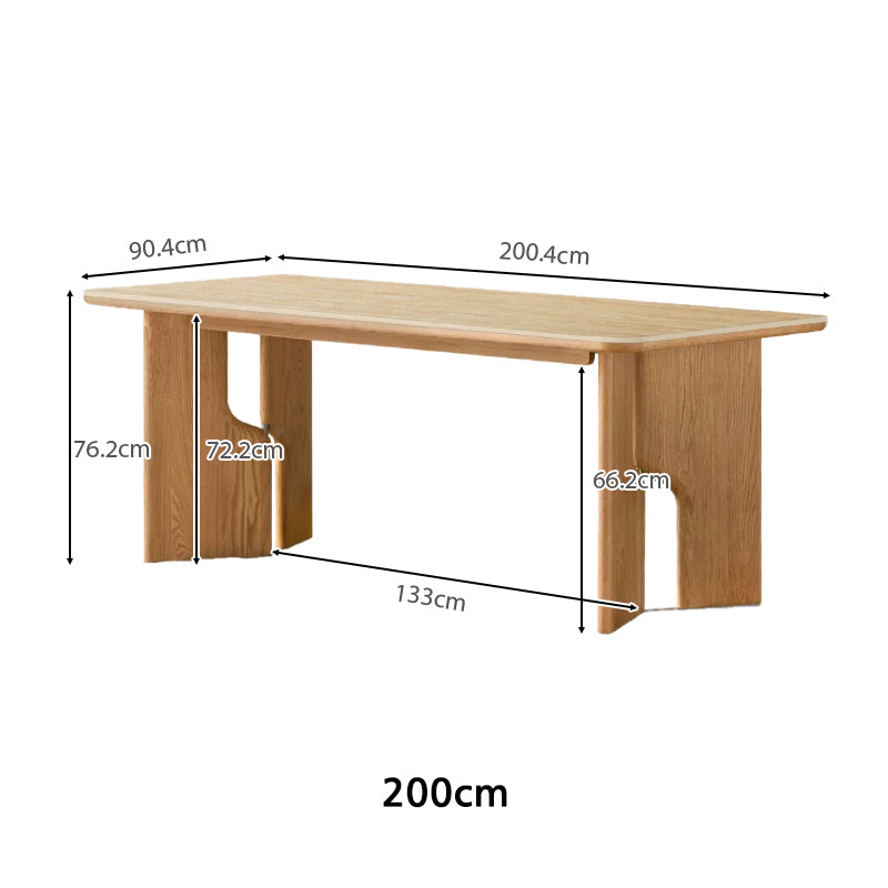 Adelaide Solid Oak Dining Table for Dining or Office 160cm 200cm – view 7