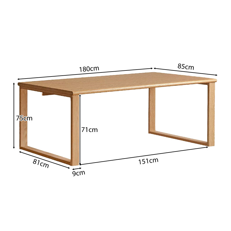 Adriana solid oak dining table – view 10