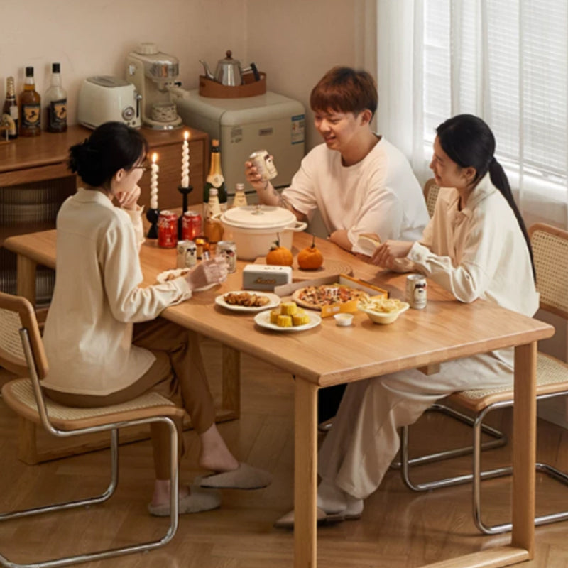 Adriana solid oak dining table – view 3