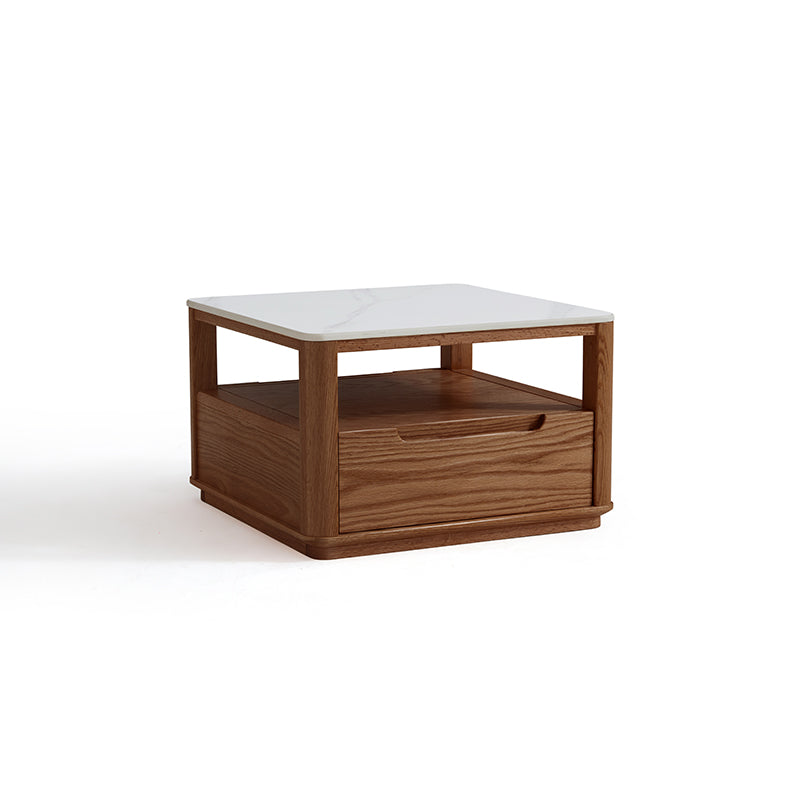 Alana Coffee Table & Side Table Set, FAS-Graded Solid American Oak with Paulownia Wood and – view 28