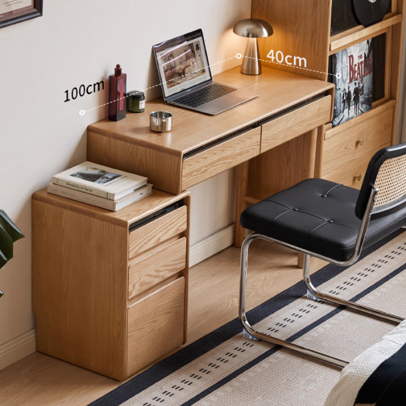 Antonia Solid Ash Dressing Table with Drawer 80cm / 100cm – view 2
