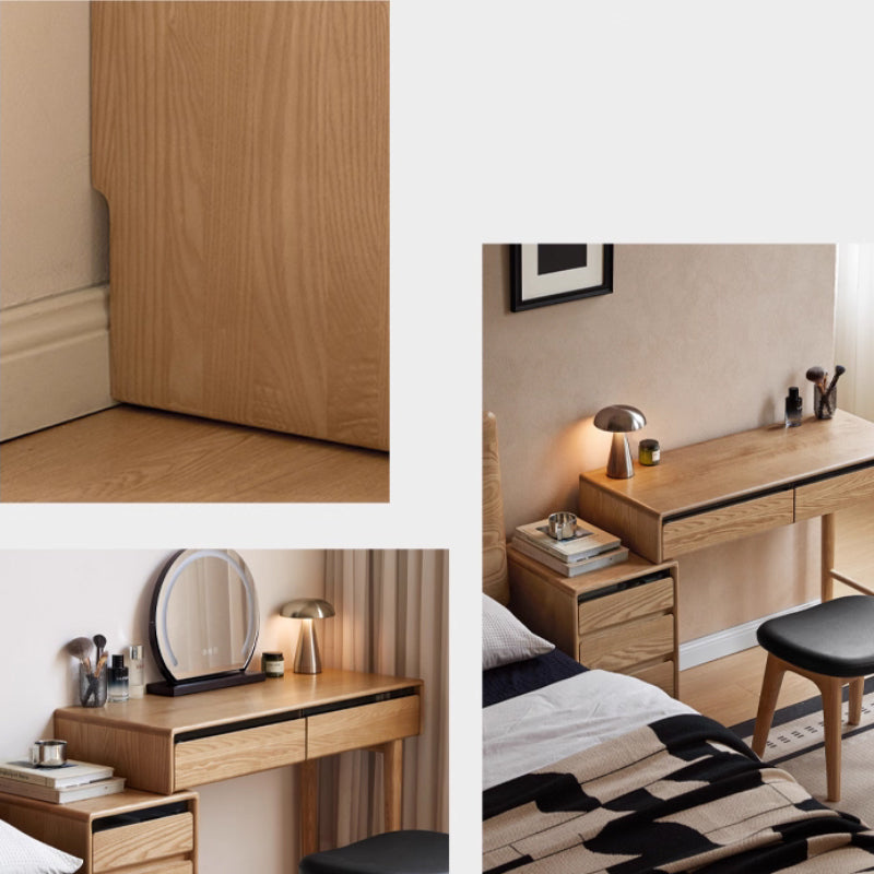 Antonia Solid Ash Dressing Table with Drawer 80cm / 100cm – view 7
