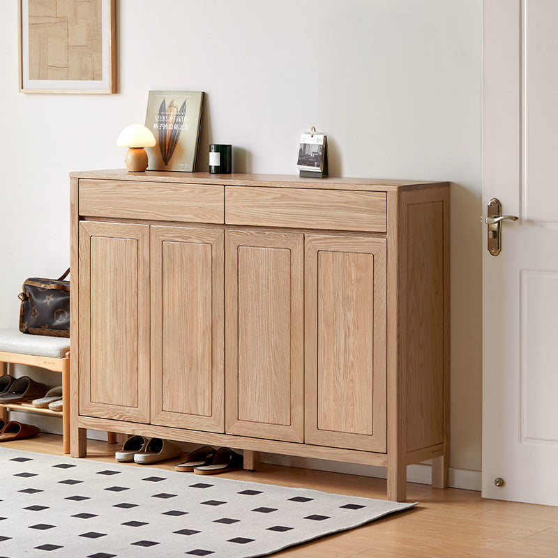 Archer fraxinus mandshurica wood shoe cabinet with drawers – view 26