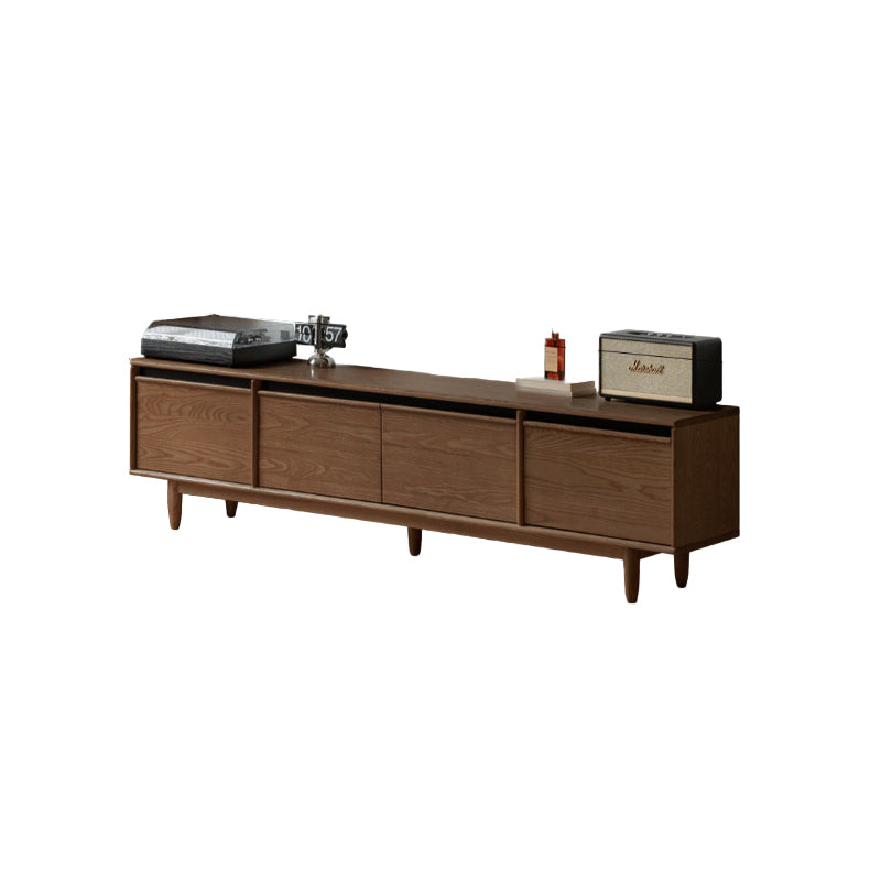 Athena solid ash TV unit in walnut finish – view 8
