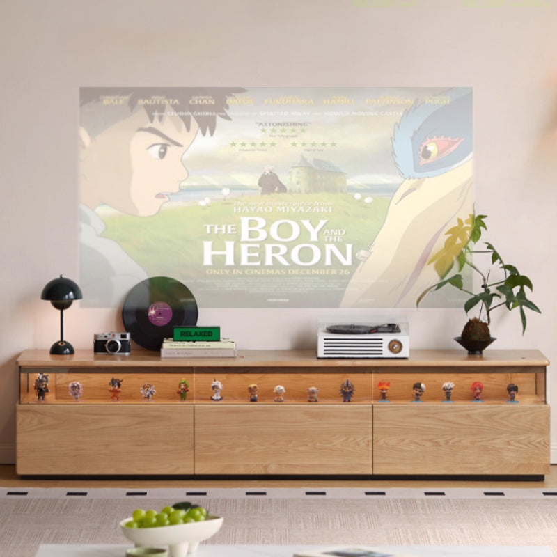 Benedict Wooden TV Unit in Solid Fraxinus Mandshurica 200cm 220cm