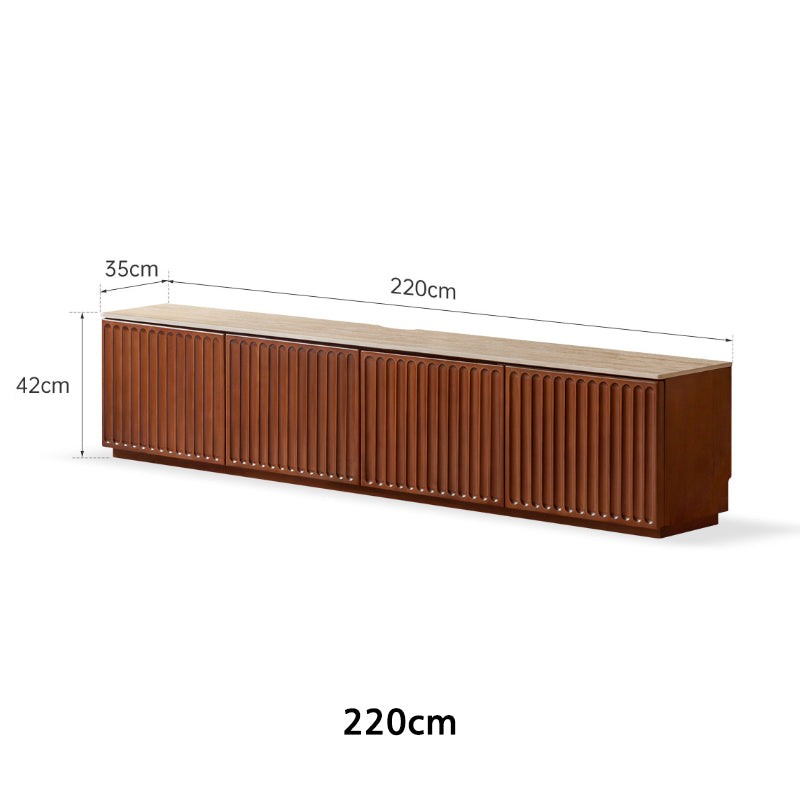 Bennett Wooden TV Unit in Solid Poplar with Ceramic Top 200cm / 220cm – view 12