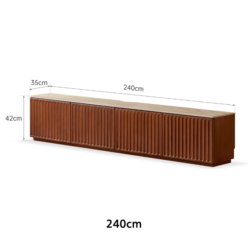 Bennett Wooden TV Unit in Solid Poplar with Ceramic Top 200cm / 220cm – view 14