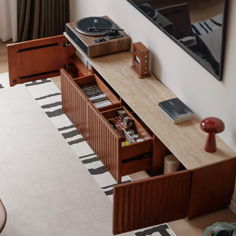 Bennett Wooden TV Unit in Solid Poplar with Ceramic Top 200cm / 220cm – view 4