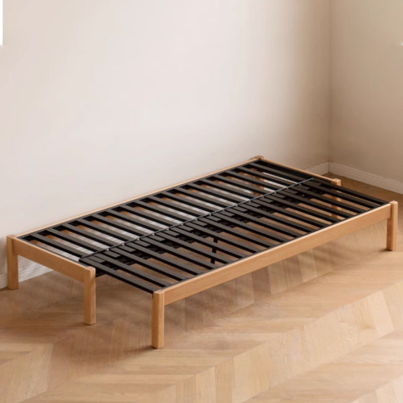 Bernice Beech Wood Sofa Bed in White Fabric 180cm / 202cm – view 6