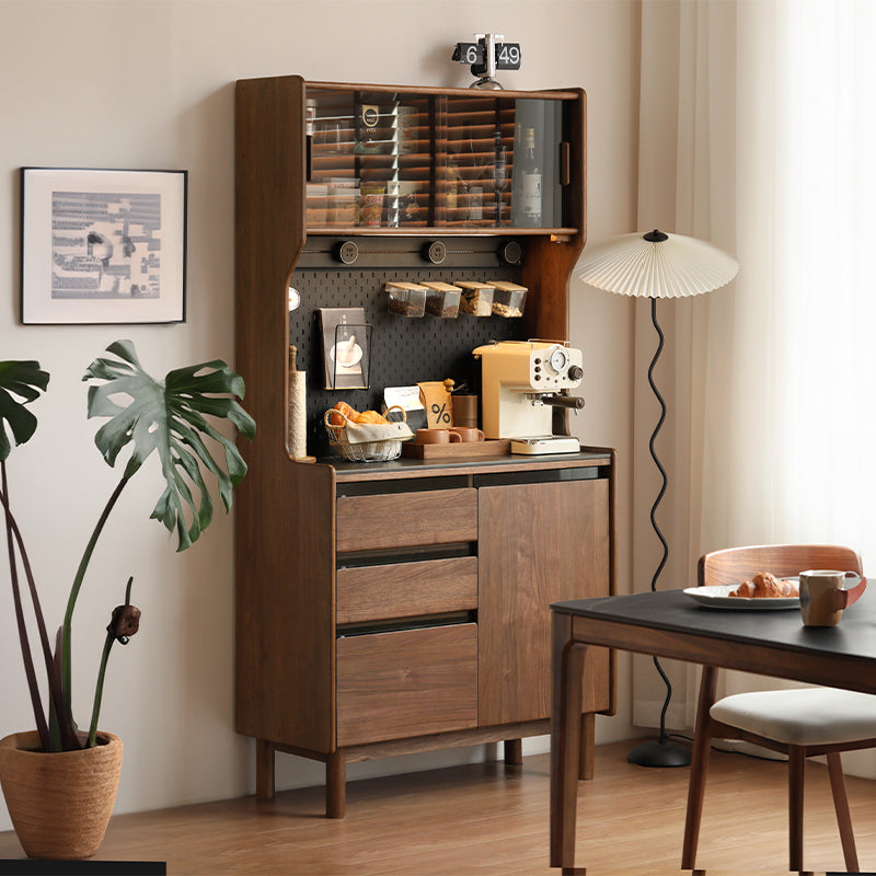 Caspian Black Walnut and Pinewood Sideboard 85cm – view 2