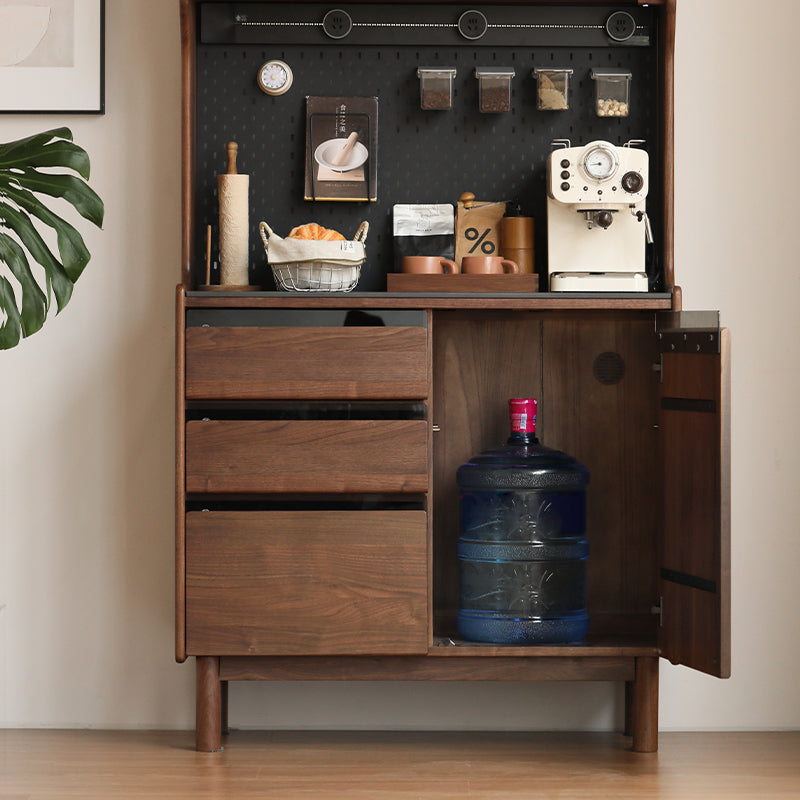Caspian Black Walnut and Pinewood Sideboard 85cm – view 5