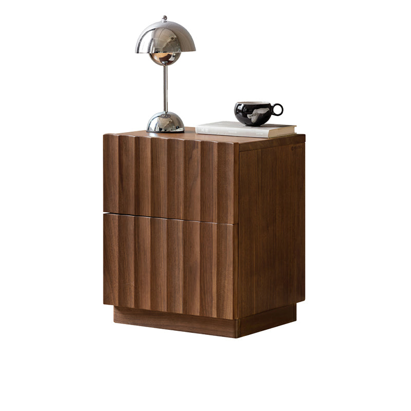 Boyd Solid Black Walnut Bedside Table with Drawer 40cm – view 9