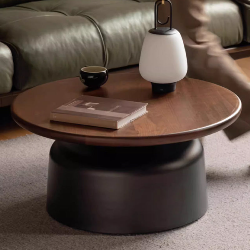 Brendan Coffee Table and Side Table Set with Solid Black Walnut Tops and Iron Base – view 4