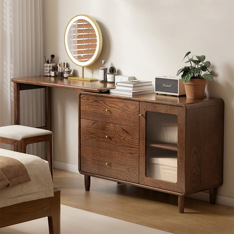Byron solid oak adjustable dressing table with drawer cabinet – view 20