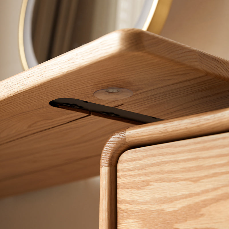 Byron solid oak adjustable dressing table with drawer cabinet – view 4