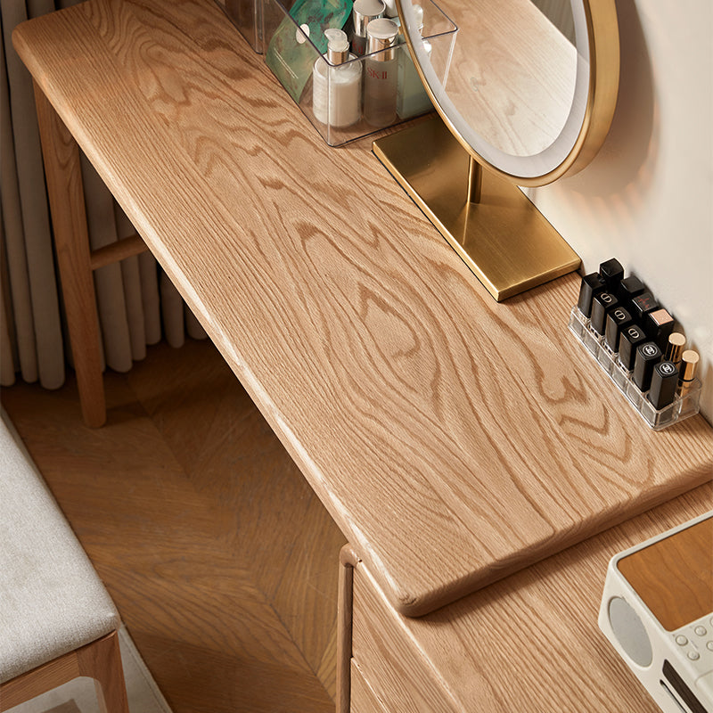 Byron solid oak adjustable dressing table with drawer cabinet – view 7