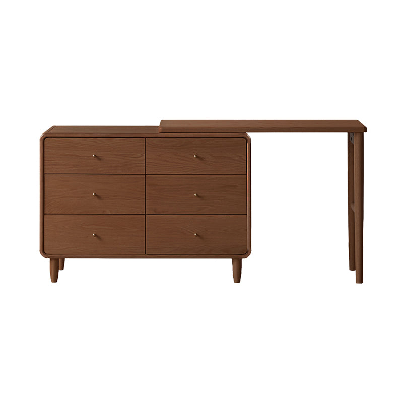 Byron solid oak adjustable dressing table with drawer – Walnut, view 6