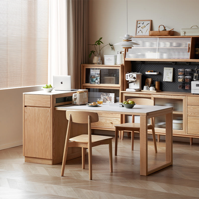Casey Extendable Dining Table and Kitchen Island in Solid American Oak – view 3