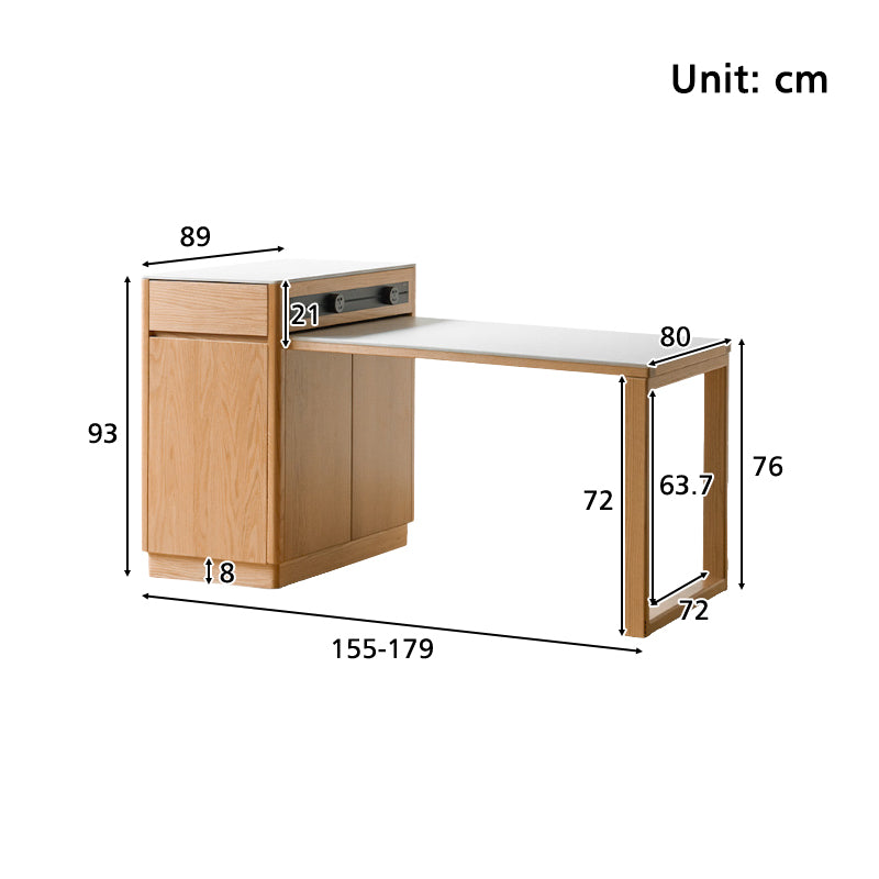Casey Extendable Dining Table and Kitchen Island in Solid American Oak – view 9