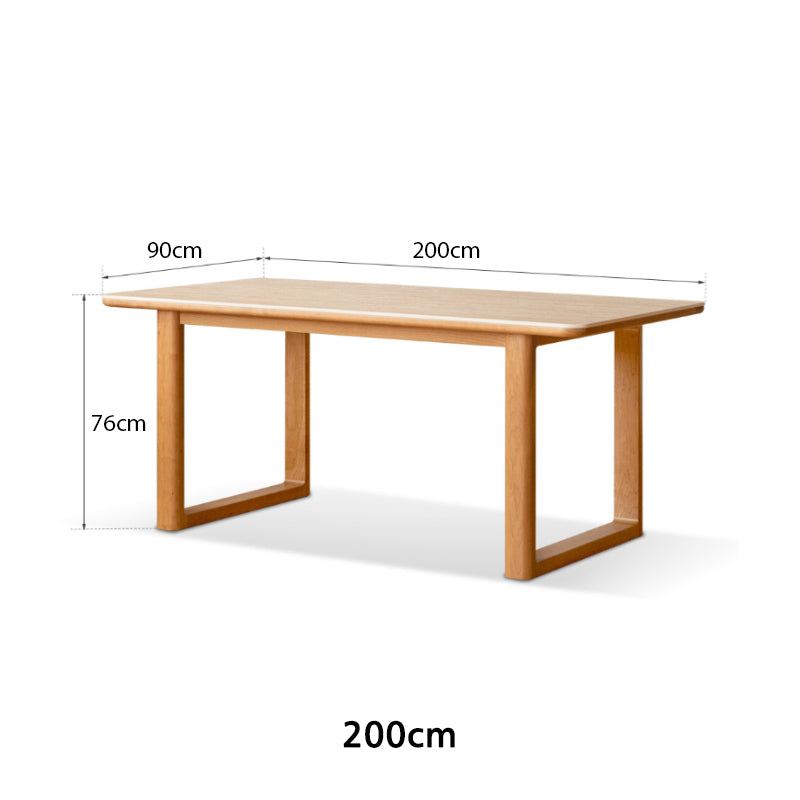 Drew Cherry Wooden Dining Table, Ceramic Top 140cm / 160cm / 180cm / 200cm – view 13