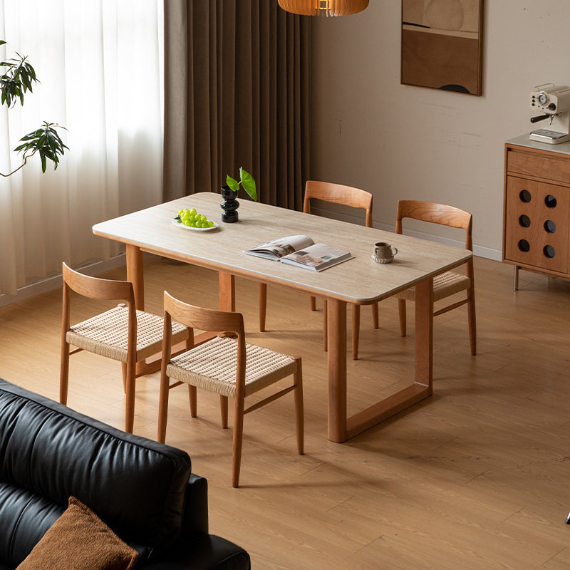 Drew Cherry Wooden Dining Table, Ceramic Top 140cm / 160cm / 180cm / 200cm – view 2