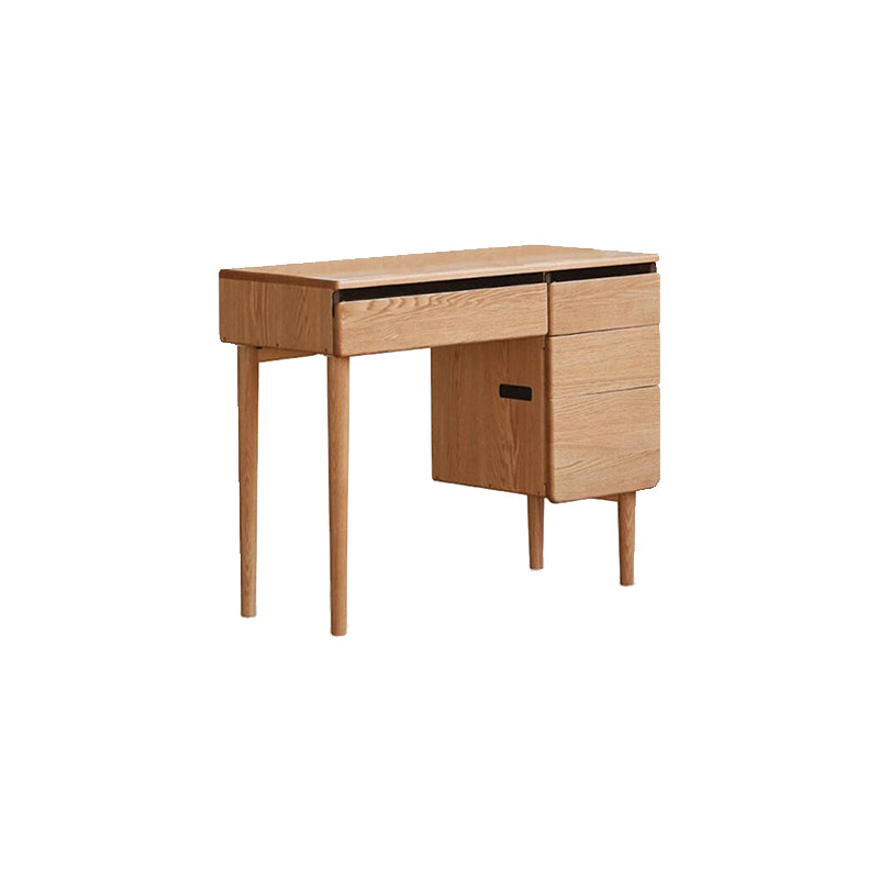 Clark Solid Oak Dressing Table with Drawer and Mirror 100cm – B, view 8