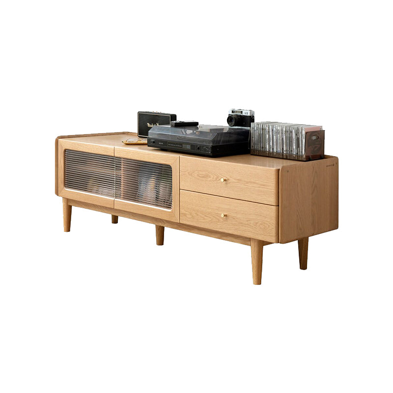 Claudia Wooden TV Unit in Solid Ash 150cm 180cm 200cm 220cm 240cm – 150cm Nature Wood, view 9