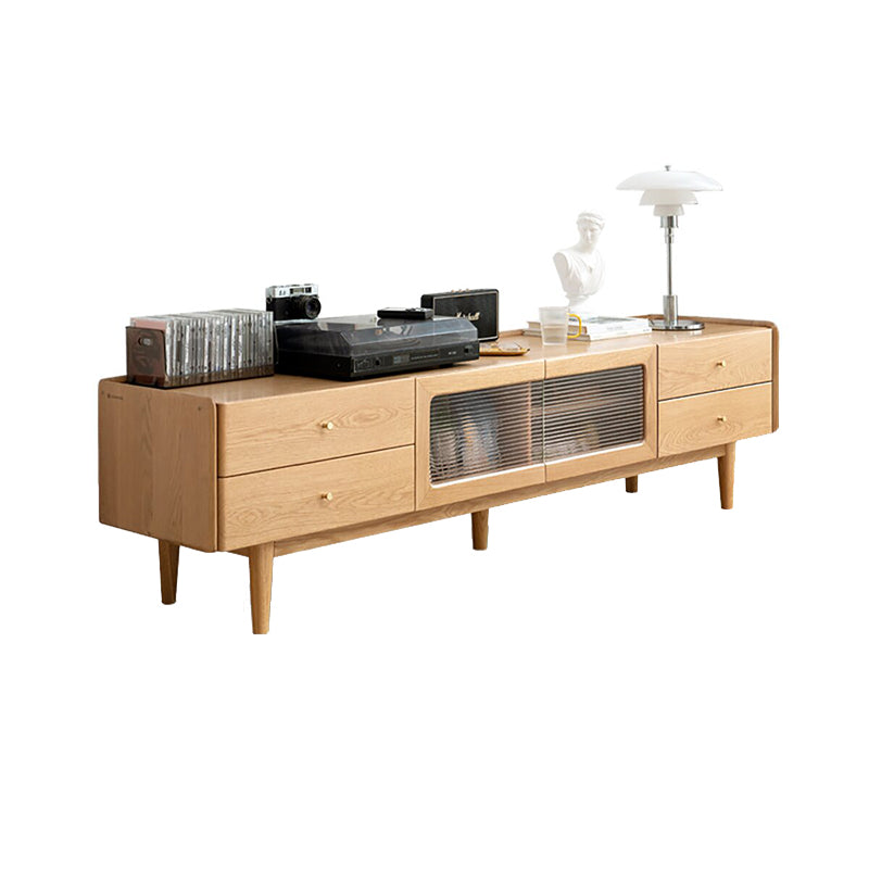 Claudia Wooden TV Unit in Solid Ash 150cm 180cm 200cm 220cm 240cm – 180cm Nature Wood, view 11