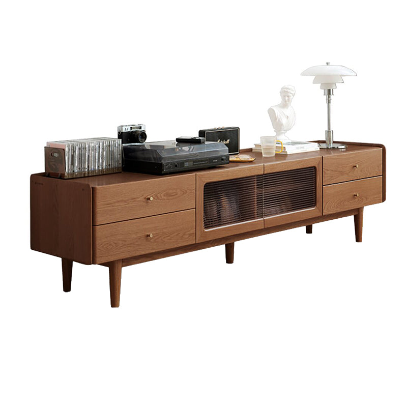 Claudia Wooden TV Unit in Solid Ash 150cm 180cm 200cm 220cm 240cm – 180cm Walnut, view 29