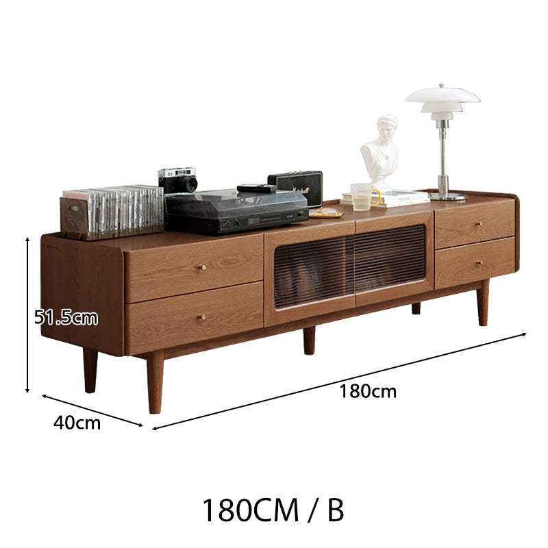 Claudia Wooden TV Unit in Solid Ash 150cm 180cm 200cm 220cm 240cm – view 24