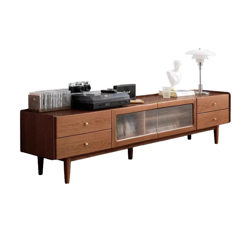 Claudia Wooden TV Unit in Solid Ash 150cm 180cm 200cm 220cm 240cm – 240cm Walnut, view 27