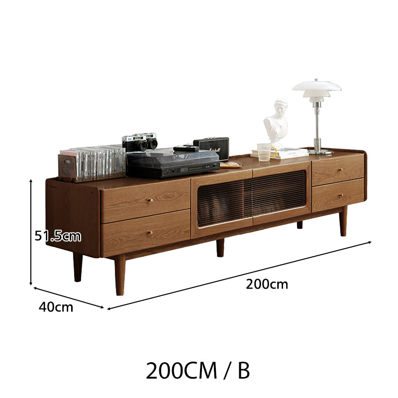 Claudia Wooden TV Unit in Solid Ash 150cm 180cm 200cm 220cm 240cm – view 26