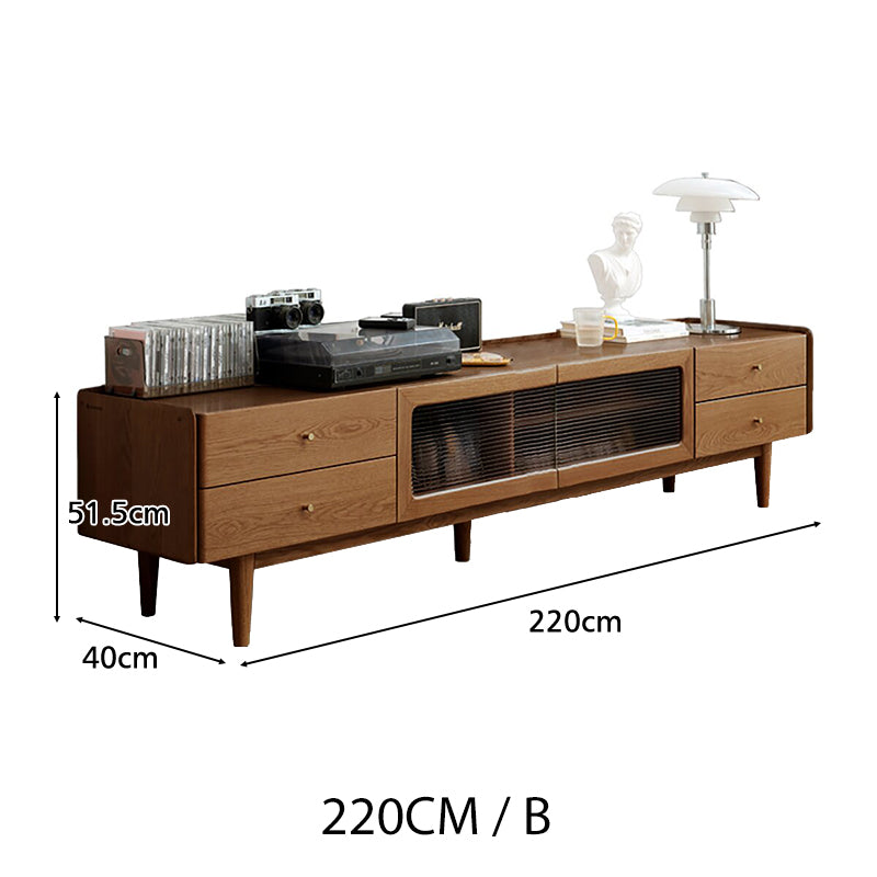 Claudia Wooden TV Unit in Solid Ash 150cm 180cm 200cm 220cm 240cm – view 28