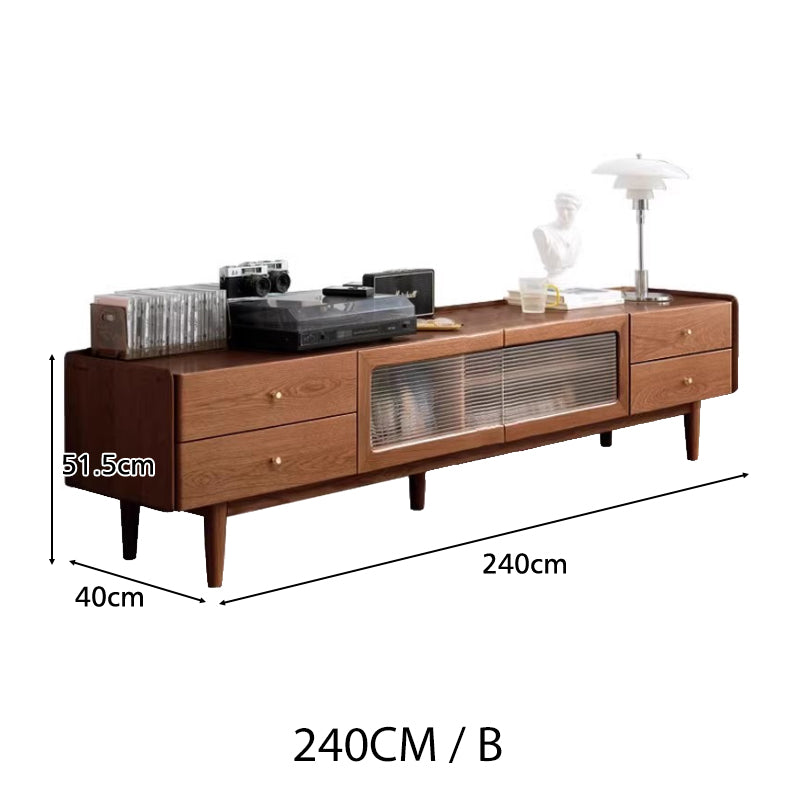 Claudia Wooden TV Unit in Solid Ash 150cm 180cm 200cm 220cm 240cm – view 30