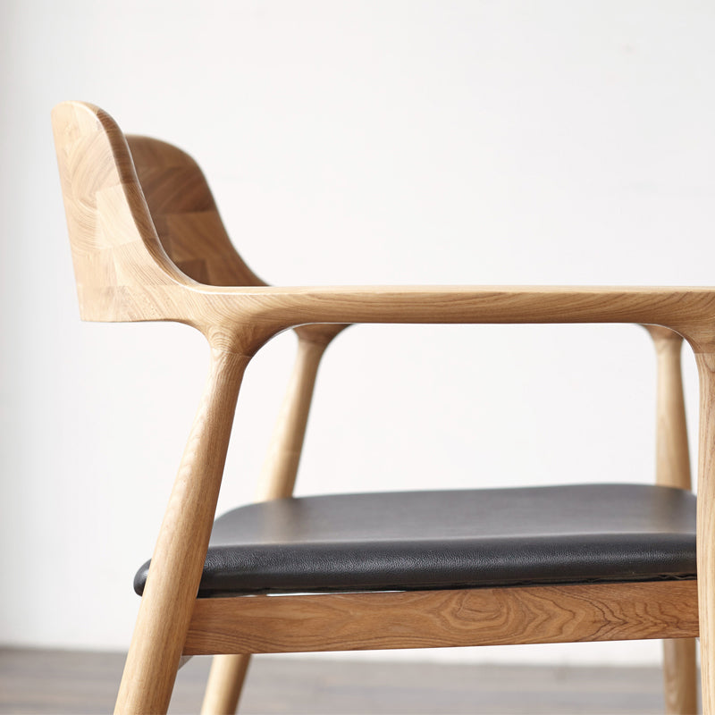 Sharon Curved Back Wooden Dining Chair in Solid Ash – view 11