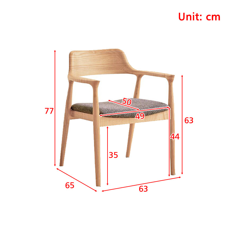 Sharon Curved Back Wooden Dining Chair in Solid Ash – view 13
