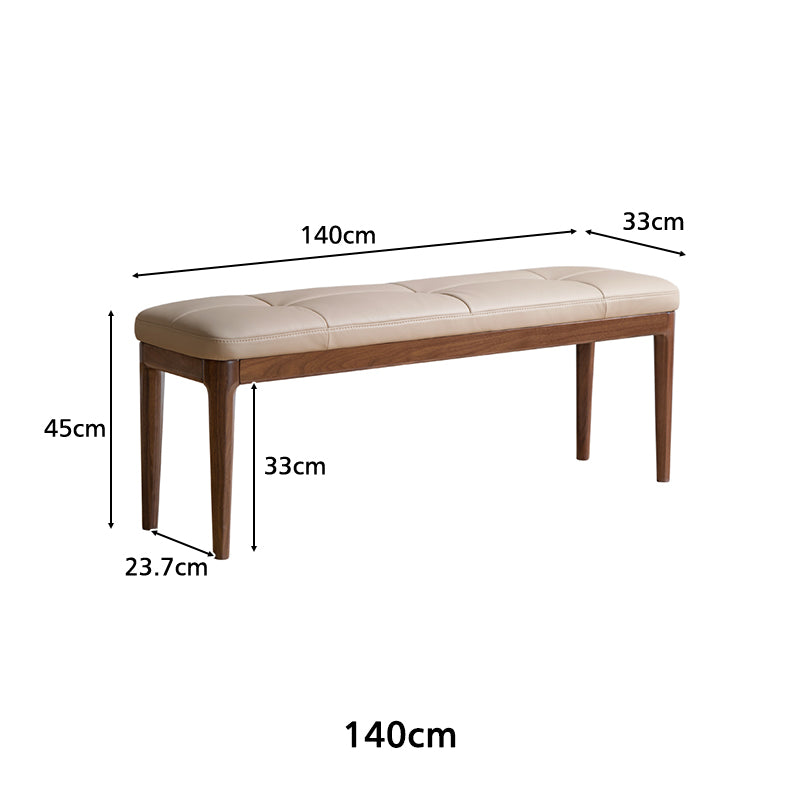 Daryl Cushioned Dining Bench with Solid Black Walnut Legs 120cm / 140cm – view 10