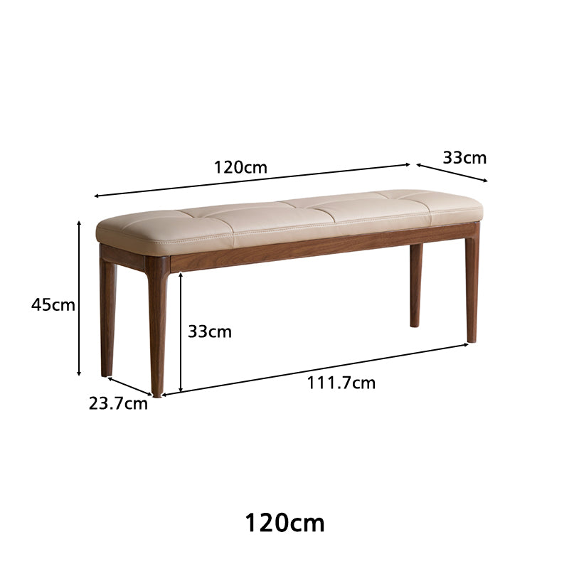 Daryl Cushioned Dining Bench with Solid Black Walnut Legs 120cm / 140cm – view 9