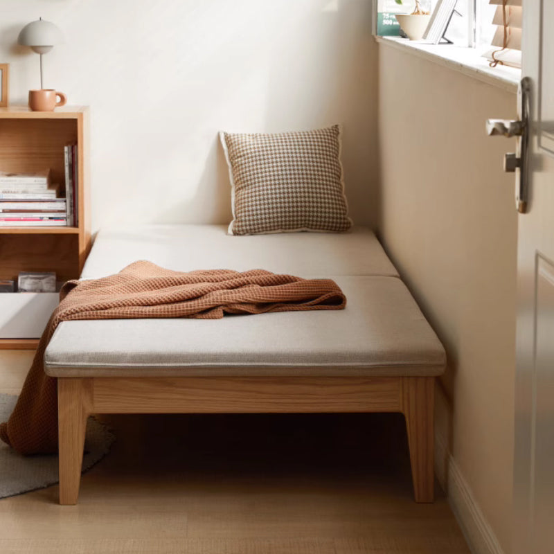 Darian Solid Oak & Cotton-Linen Sofa Bed 90cm / 116cm – view 3