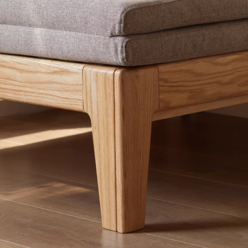 Darian Solid Oak & Cotton-Linen Sofa Bed 90cm / 116cm – view 7