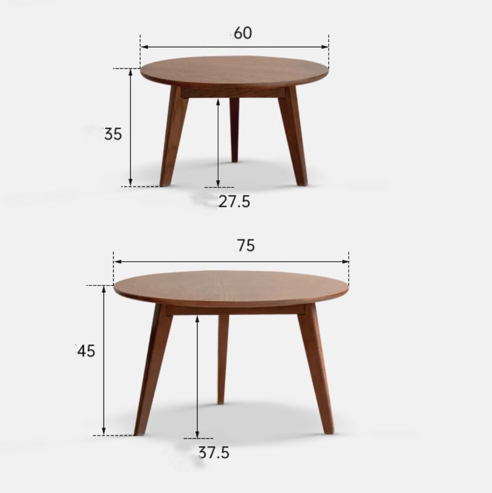 Daubs solid oak coffee table and side table – view 9