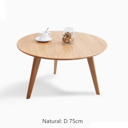 Daubs solid oak coffee table and side table – Natural wood 75cm, view 12