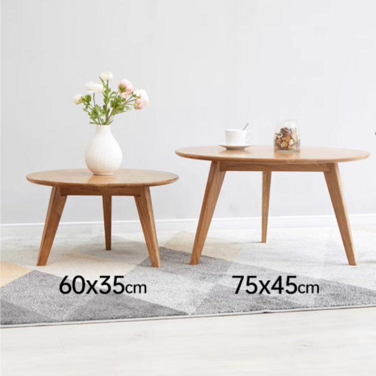 Daubs solid oak coffee table and side table – Natural wood 75cm + 60cm, view 15