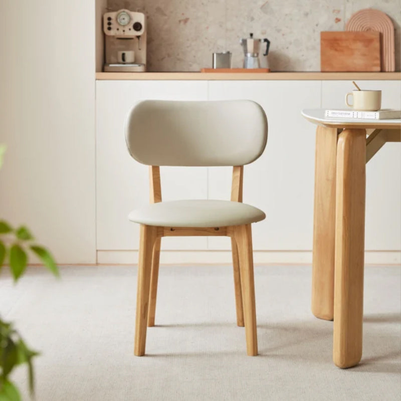 Selby PU Leather Dining Chair, Solid Timber Frame – view 3