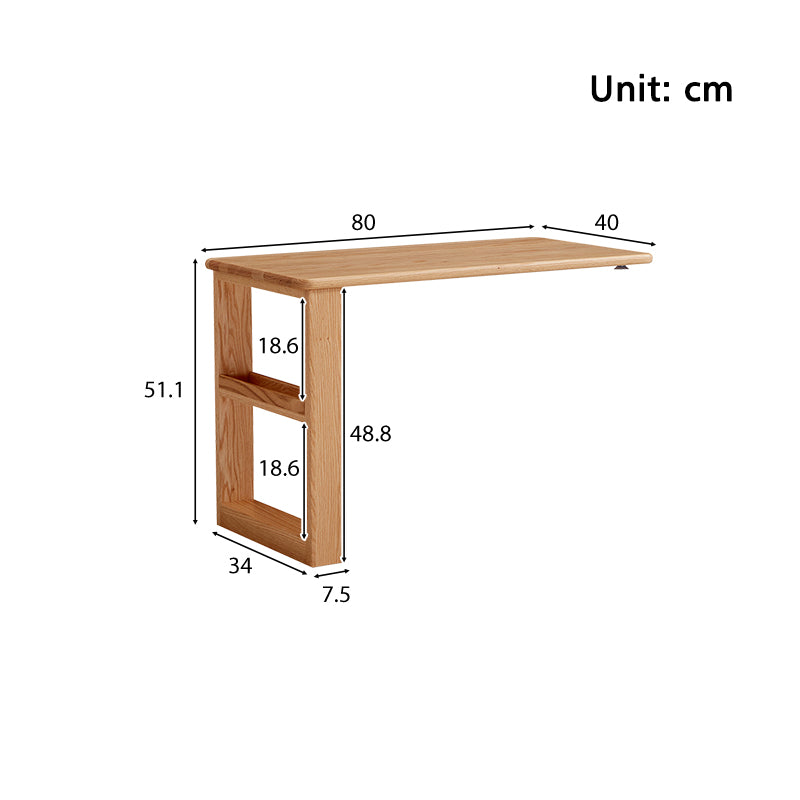 Edgar solid American oak TV unit with smoked glass door – view 32