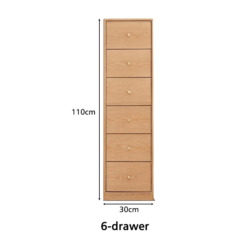 Ellen Solid American Oak Chest of Drawers 3 / 4 / 5 / 6 Drawers – view 25